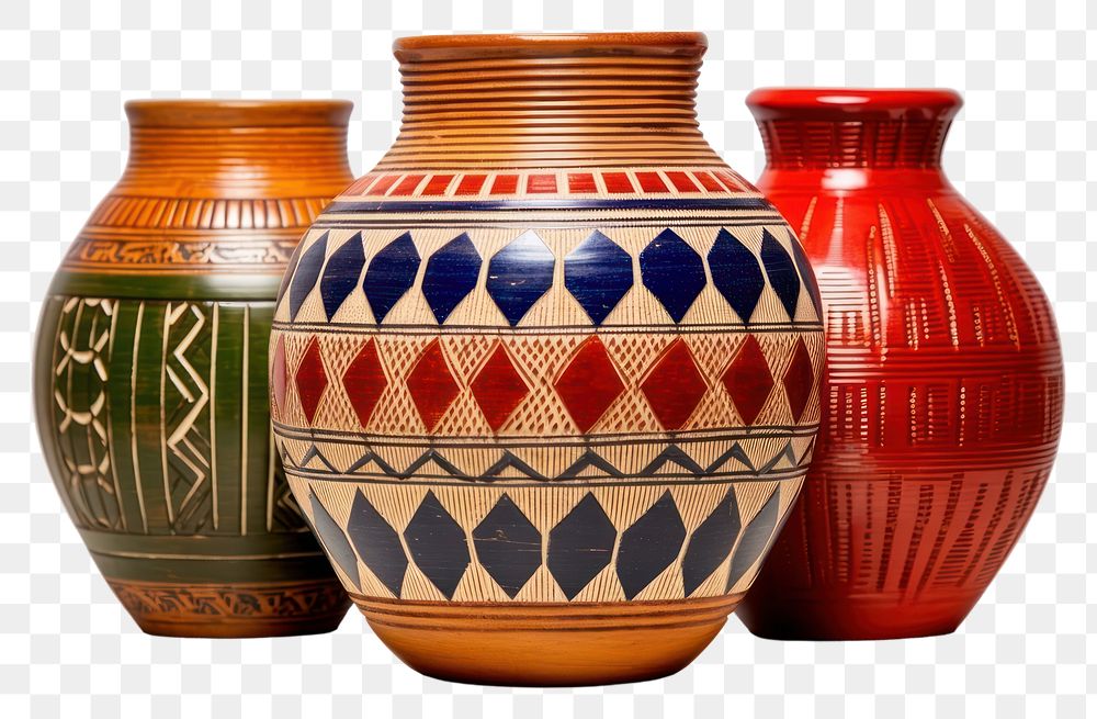 PNG Pottery jar earthenware decoration. AI generated Image by rawpixel.