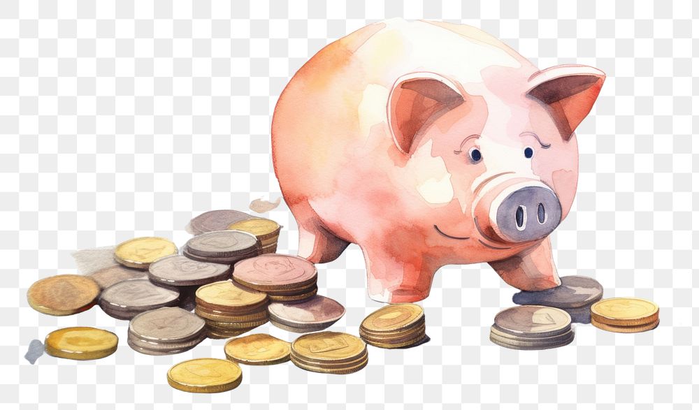 PNG Coin pig mammal money. AI generated Image by rawpixel.