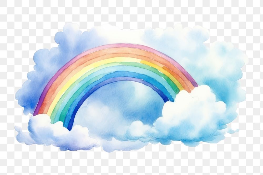 PNG Outdoors rainbow nature cloud. 