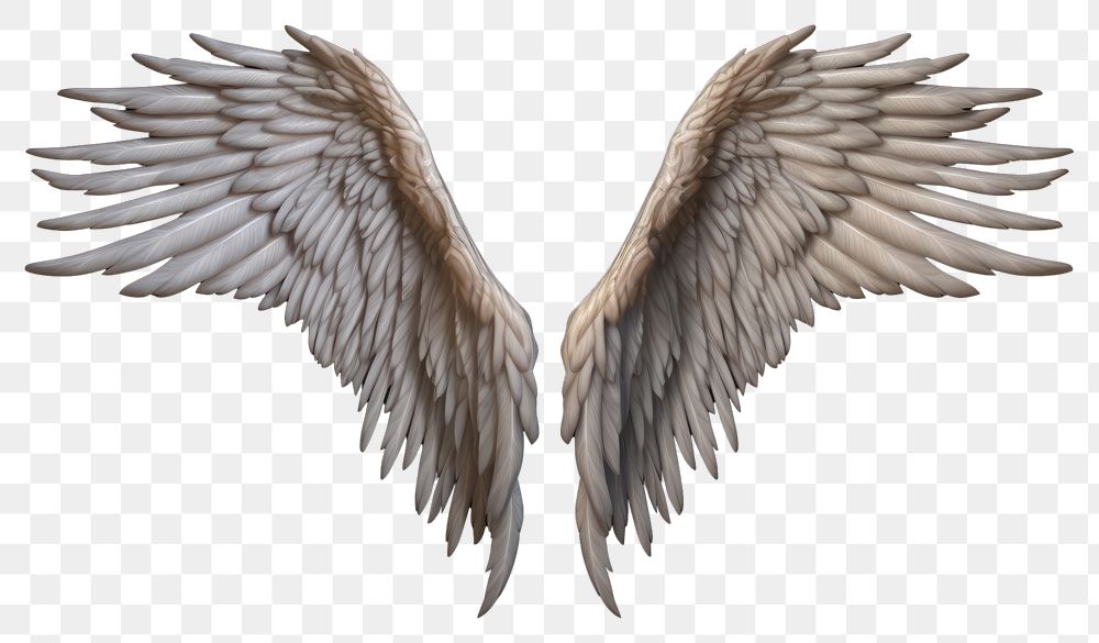 PNG Angel flying bird wing. 