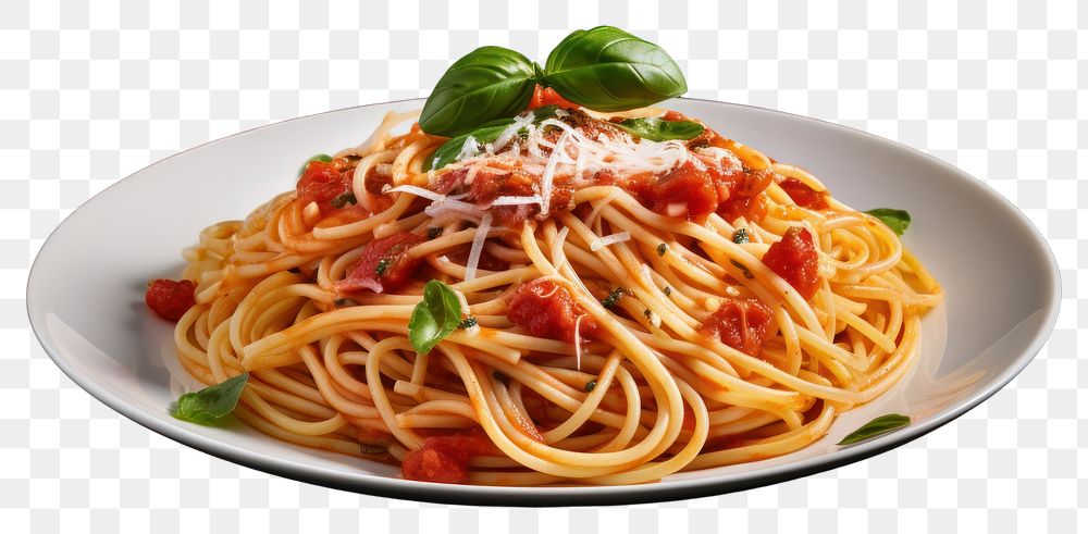 PNG Spaghetti pasta plate food
