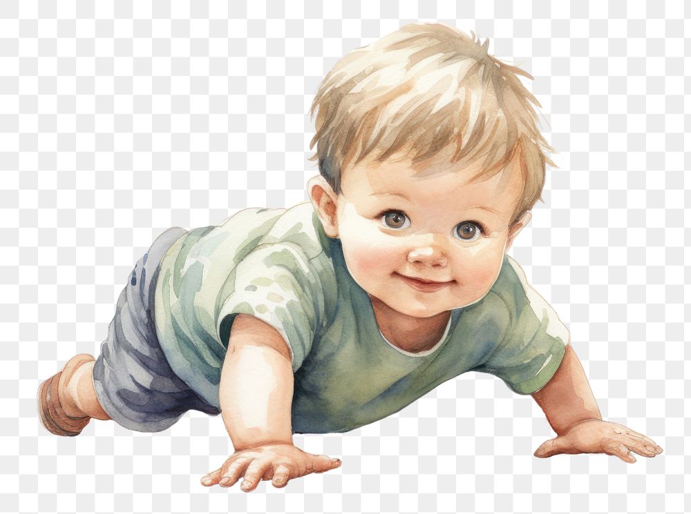 PNG Crawling baby relaxation innocence. 