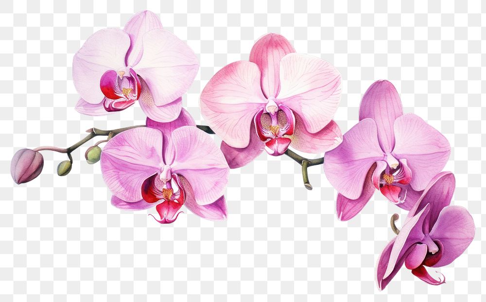 PNG Orchid flower plant pink. 