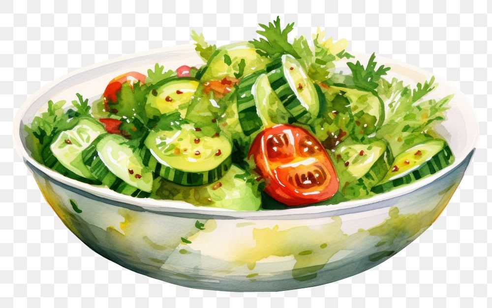 PNG Salad plate food dish. AI generated Image by rawpixel.
