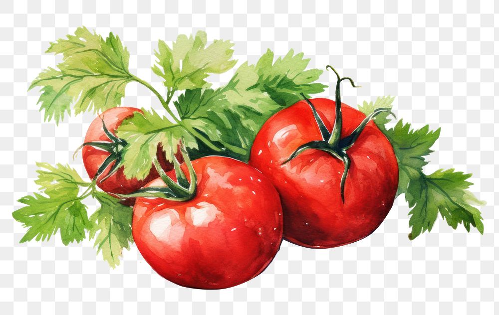 PNG Food vegetable parsley tomato. AI generated Image by rawpixel.