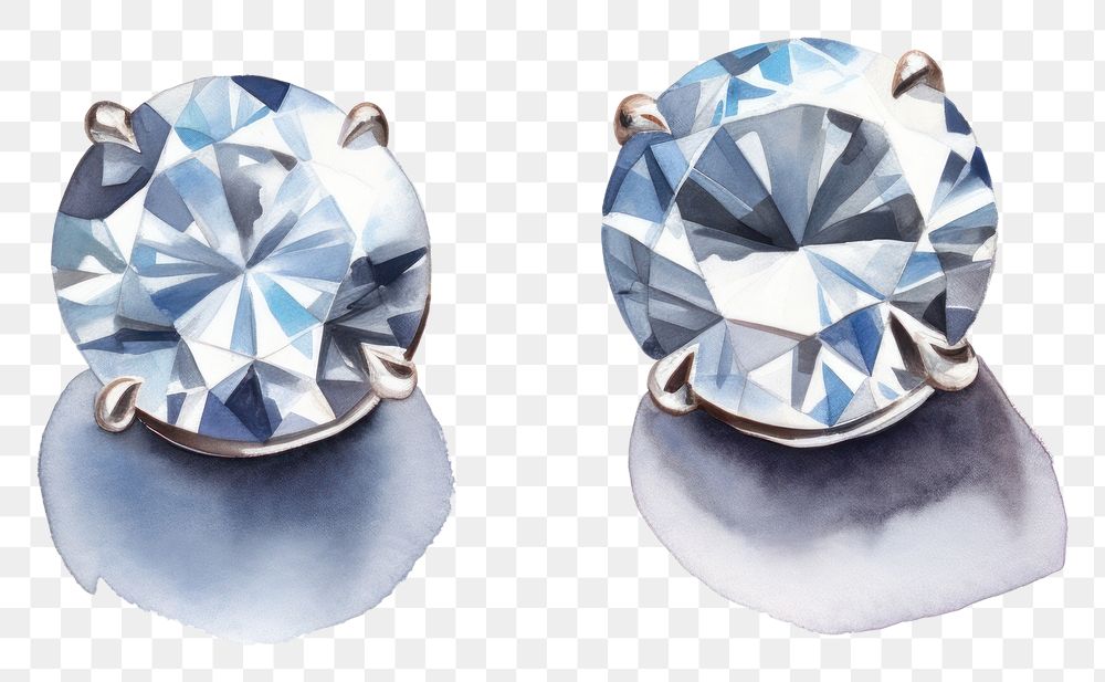 PNG Gemstone jewelry diamond earring. AI generated Image by rawpixel.