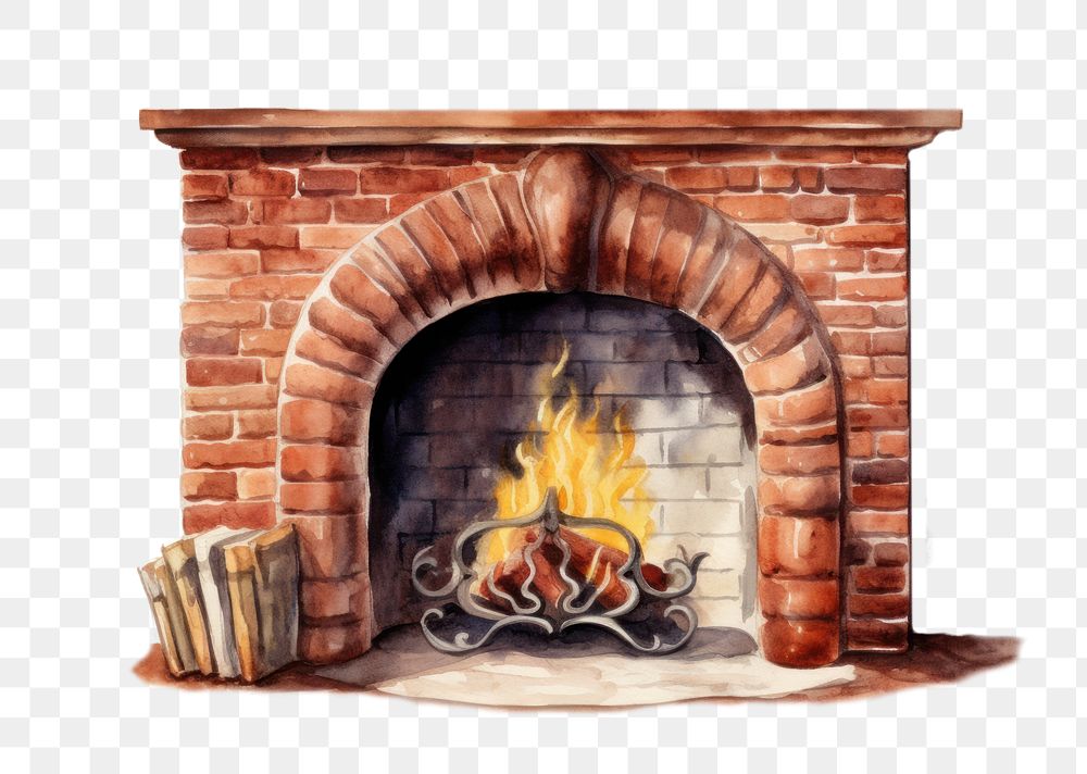 PNG Fireplace hearth architecture bricklayer. AI generated Image by rawpixel.