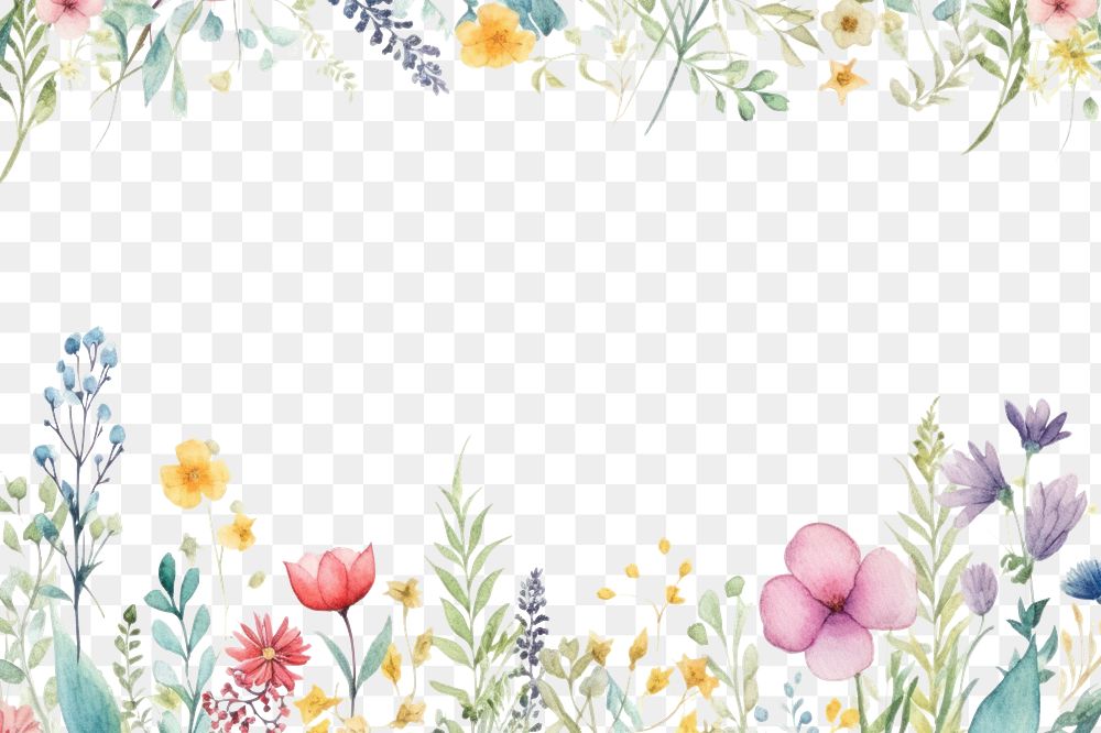 PNG Backgrounds pattern flower plant. AI generated Image by rawpixel.