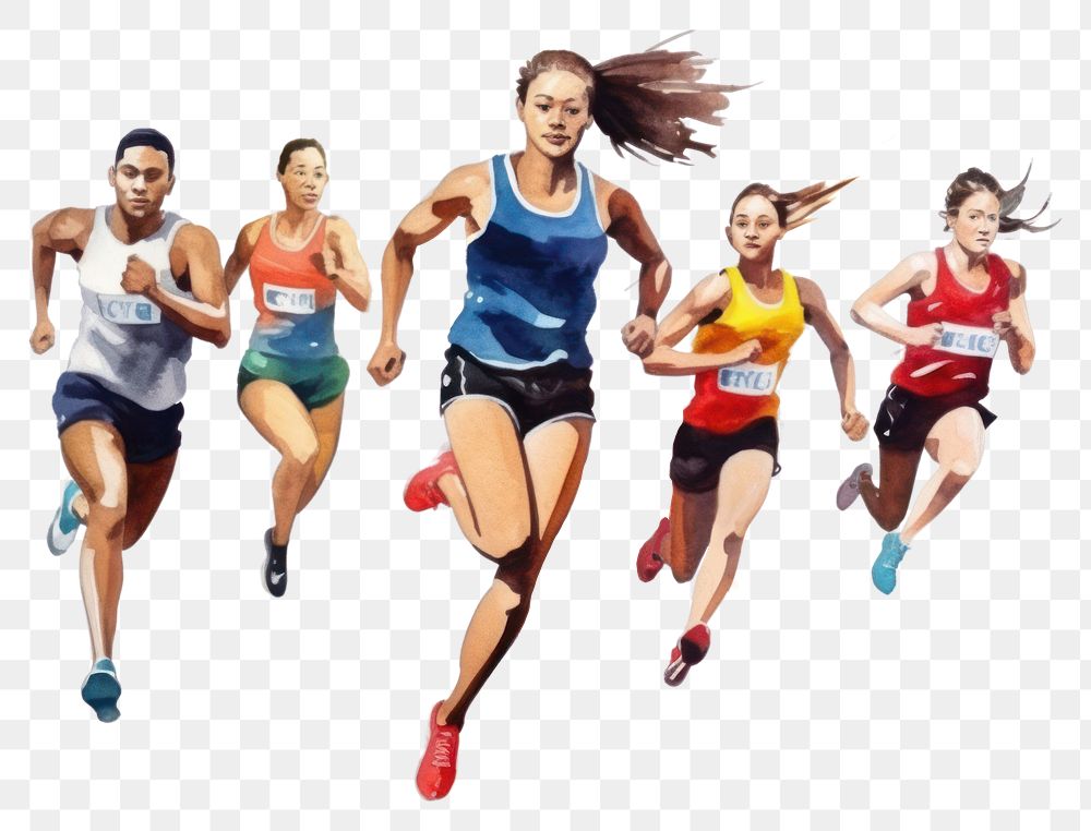 PNG Sports competition running jogging. AI generated Image by rawpixel.