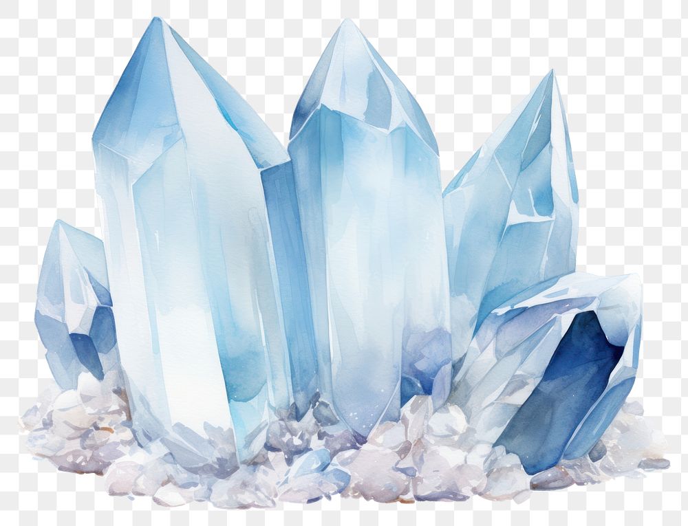 PNG Crystal mineral quartz ice. AI generated Image by rawpixel.