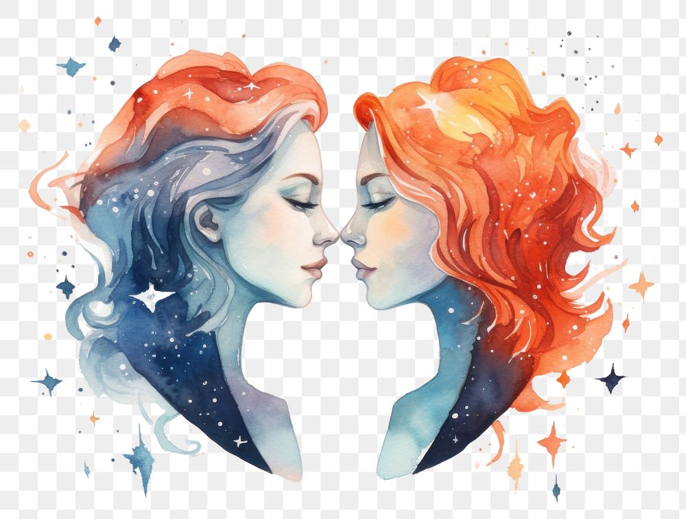 PNG Painting portrait kissing drawing. AI generated Image by rawpixel.