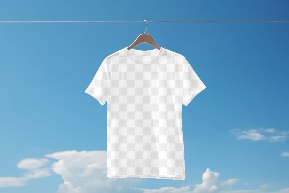 T-shirt png transparent mockup, casual fashion