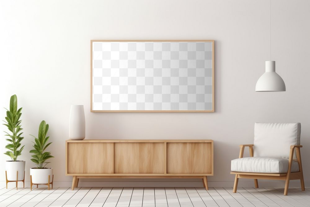 Picture frame png transparent mockup, wall decoration