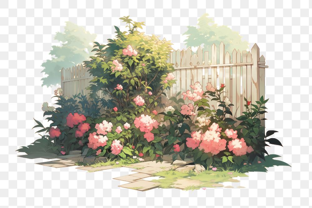 Outdoors backyard flower nature. AI generated Image by rawpixel.