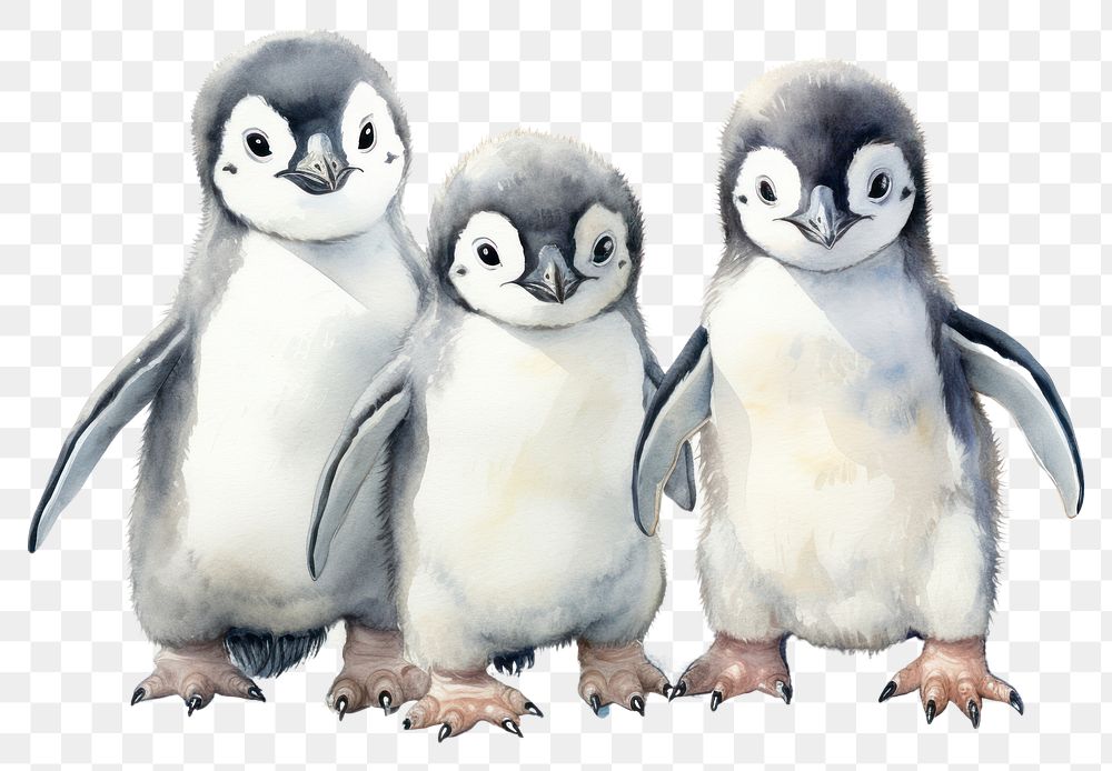 PNG Penguin animal bird togetherness. AI generated Image by rawpixel.