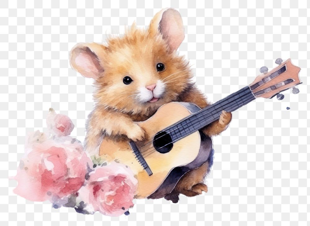 PNG Hamster mammal rodent music. AI generated Image by rawpixel.