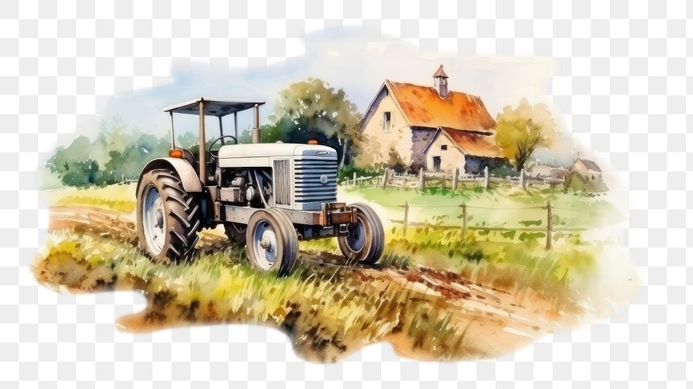 PNG Agriculture outdoors tractor vehicle. AI generated Image by rawpixel.