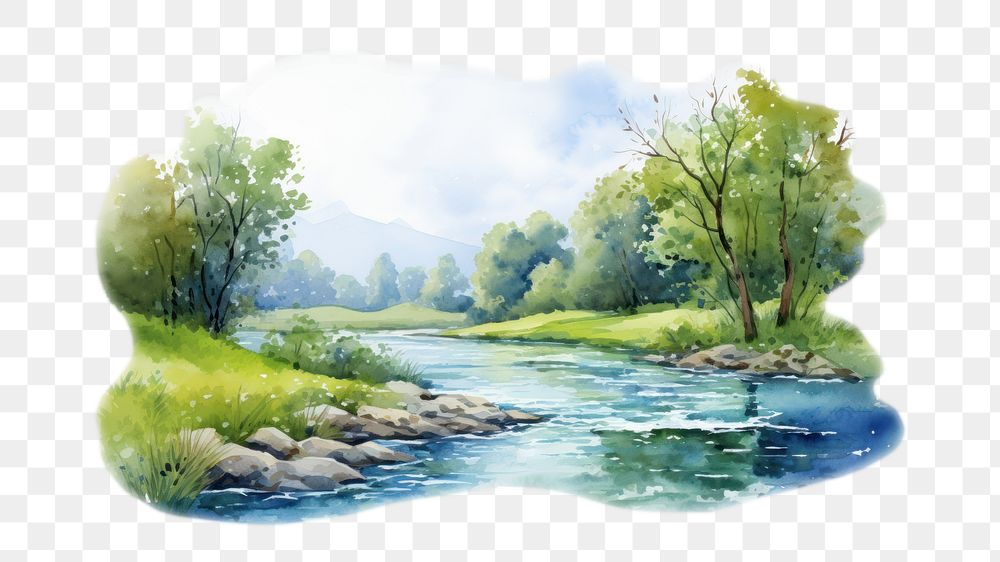PNG Landscape outdoors nature stream. AI generated Image by rawpixel.