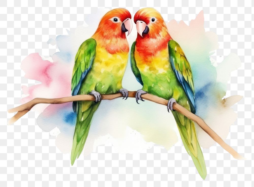 PNG Bird lovebird parrot animal. AI generated Image by rawpixel.