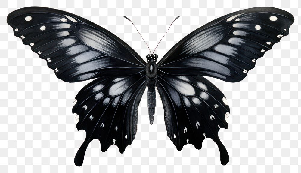 PNG Butterfly animal insect black. AI generated Image by rawpixel.