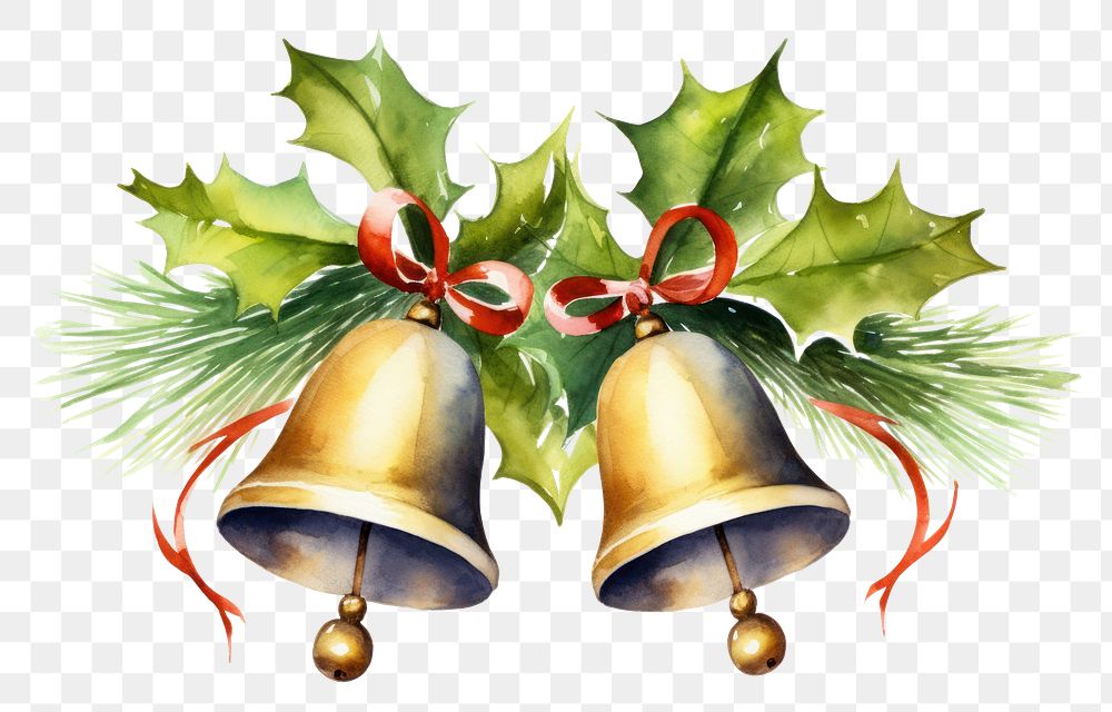 PNG Bell christmas paper celebration. AI generated Image by rawpixel.