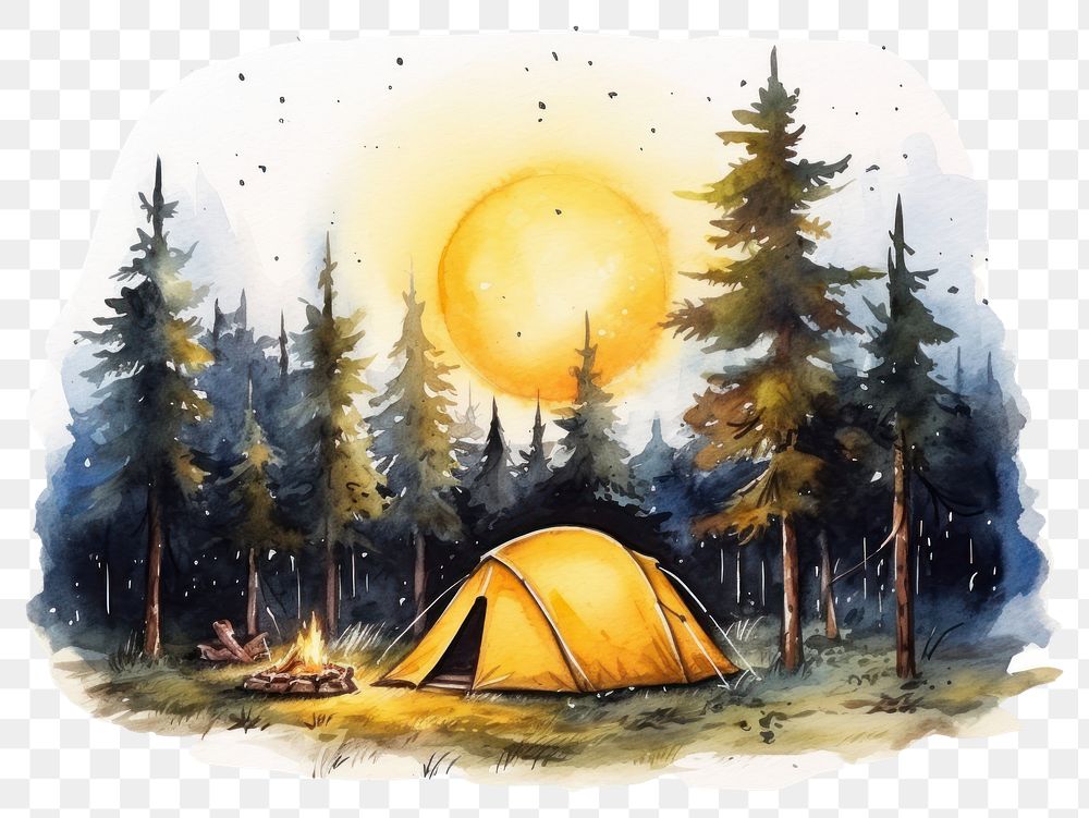 PNG Outdoors camping nature tent. AI generated Image by rawpixel.