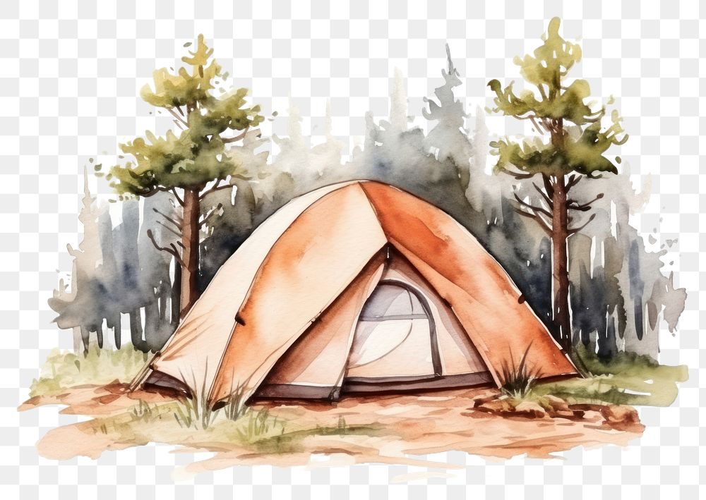PNG Outdoors camping plant tent. AI generated Image by rawpixel.