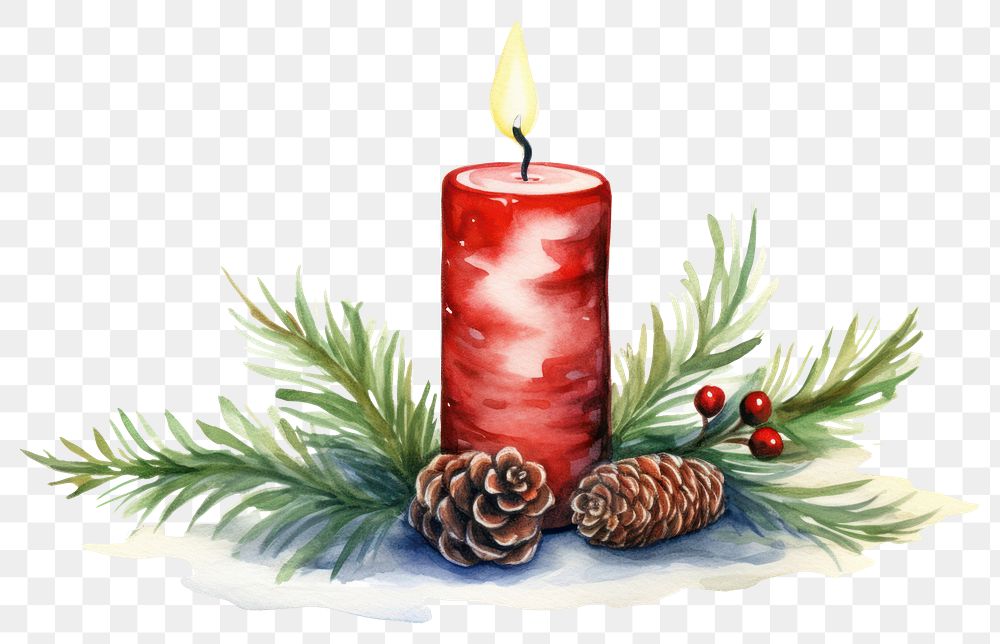 PNG Candle christmas plant tree. AI generated Image by rawpixel.