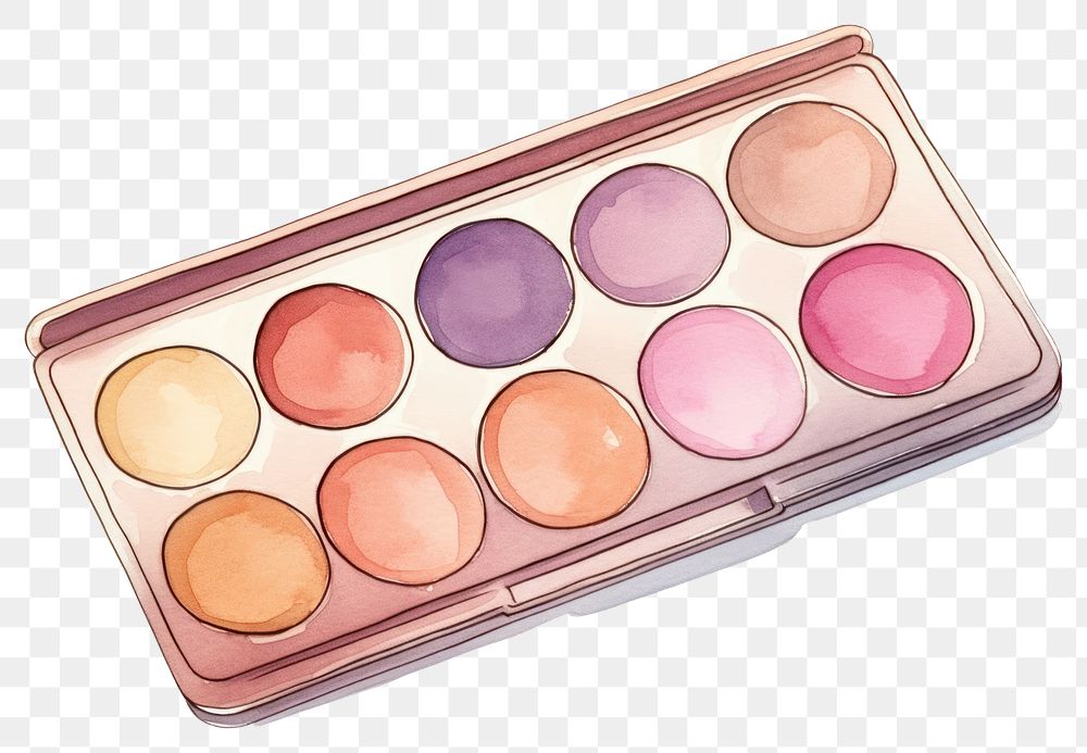 PNG Cosmetics palette pill arrangement. AI generated Image by rawpixel.