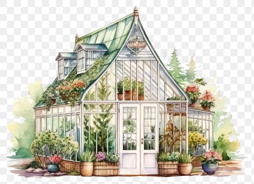 PNG Greenhouse garden architecture gardening. AI generated Image by rawpixel.