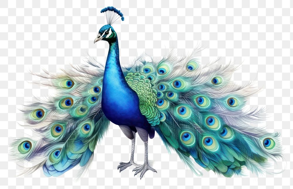 PNG Peacock animal bird. AI generated Image by rawpixel.
