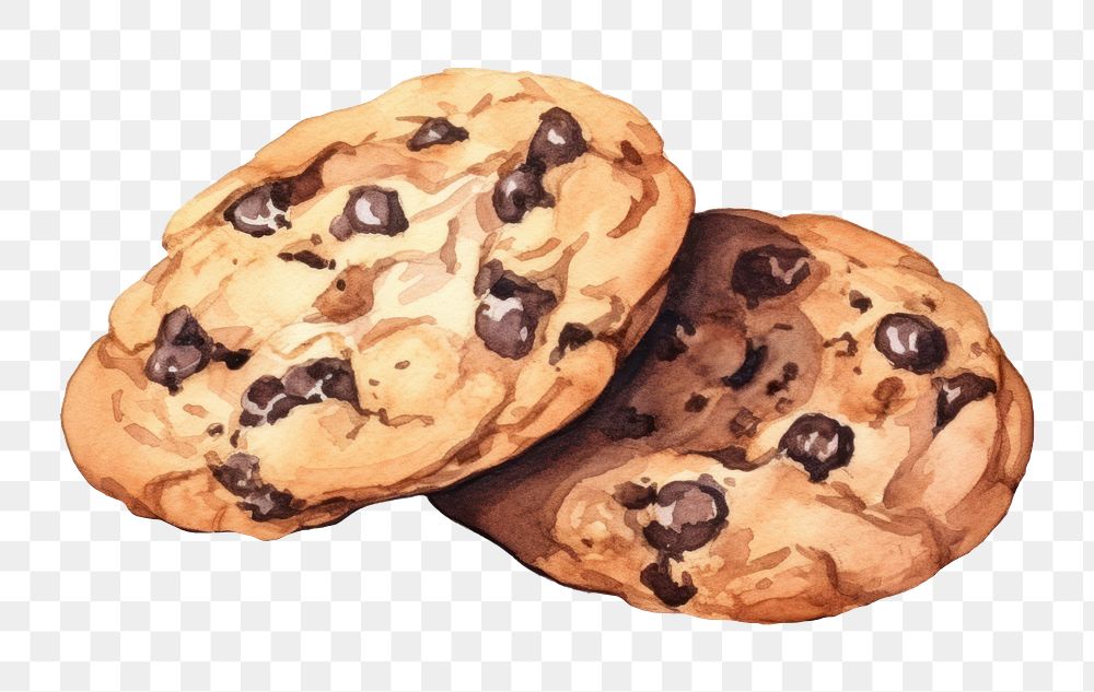 PNG Cookie chocolate food chocolate chip. AI generated Image by rawpixel.