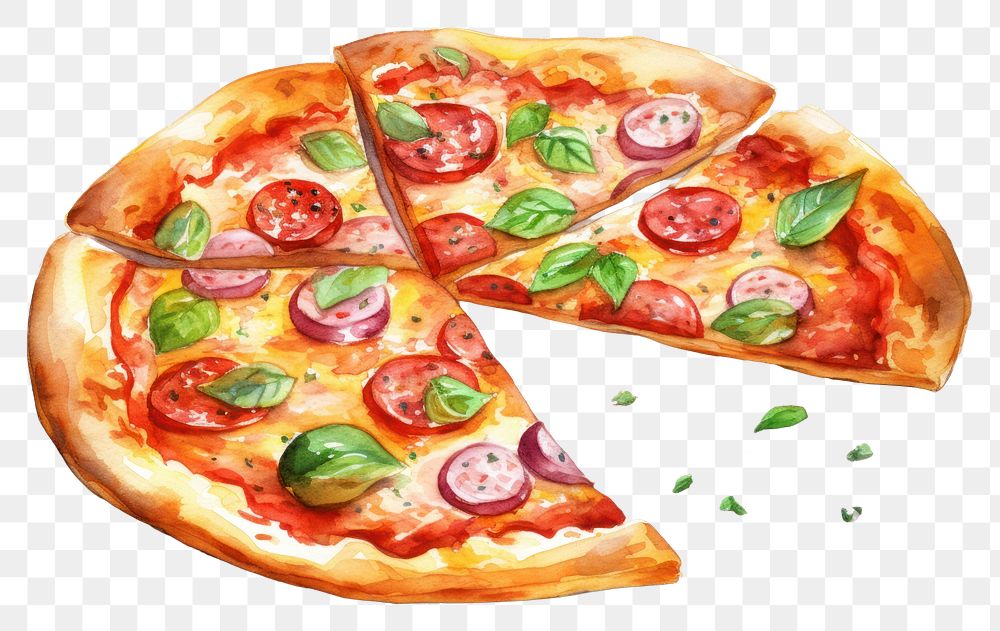 PNG Pizza food mozzarella pepperoni. AI generated Image by rawpixel.