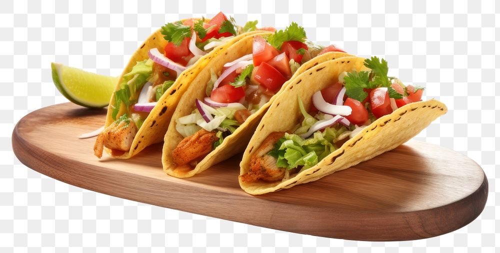 PNG Taco food white background vegetable. AI generated Image by rawpixel.
