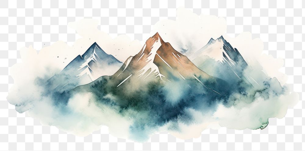 PNG Mountain outdoors nature smoke. AI generated Image by rawpixel.