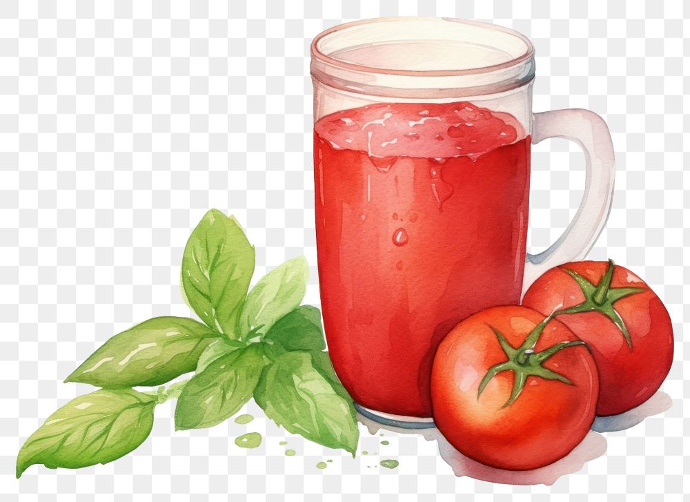 PNG Tomato juice vegetable drink. AI generated Image by rawpixel.