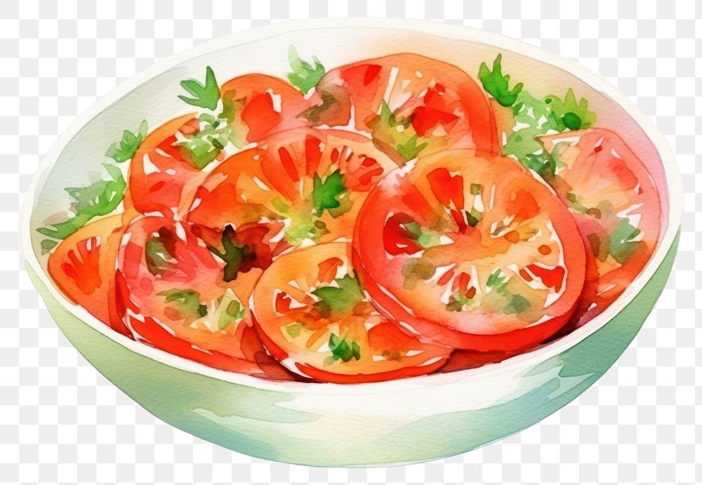 PNG Tomato vegetable plate plant. AI generated Image by rawpixel.