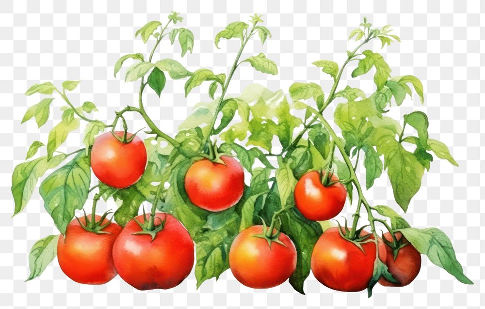 PNG Tomato plant vegetable fruit. 