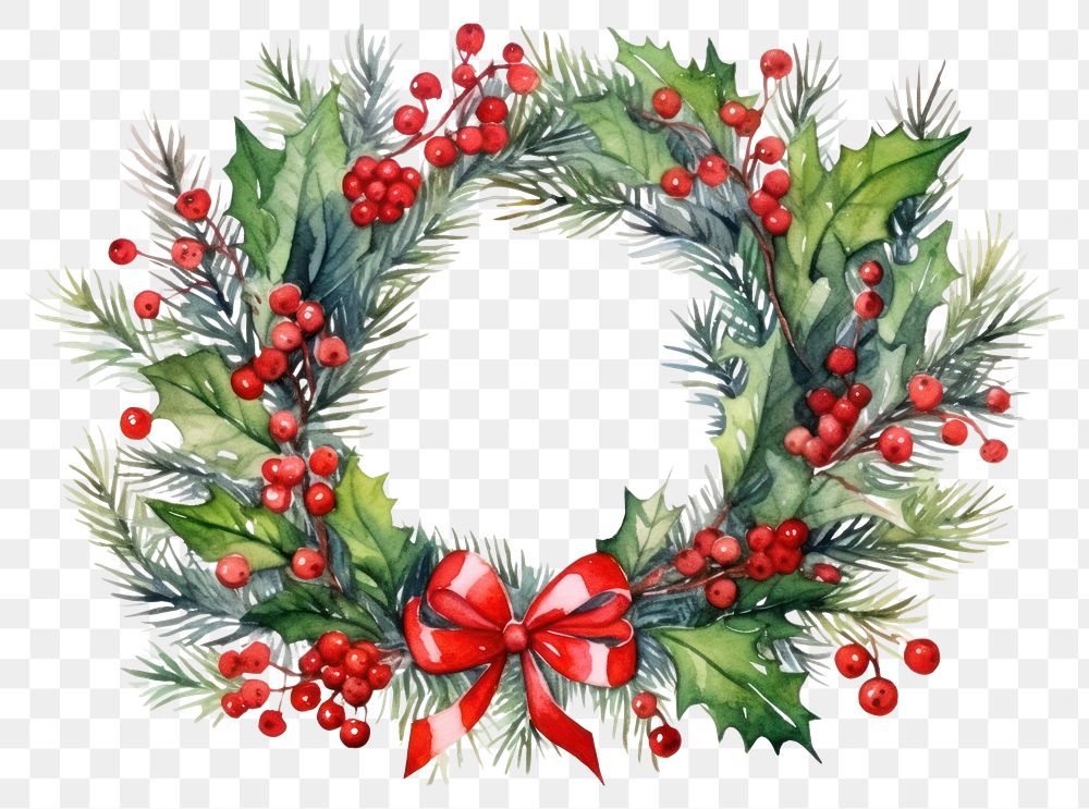 PNG Wreath christmas plant celebration. AI generated Image by rawpixel.