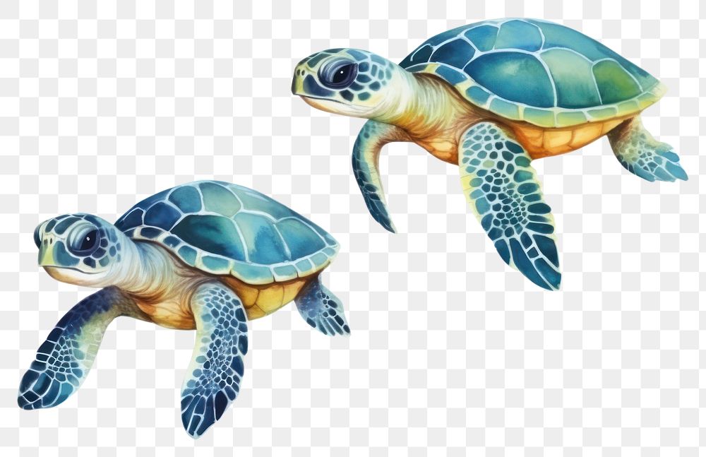PNG Swimming reptile animal turtle. AI generated Image by rawpixel.