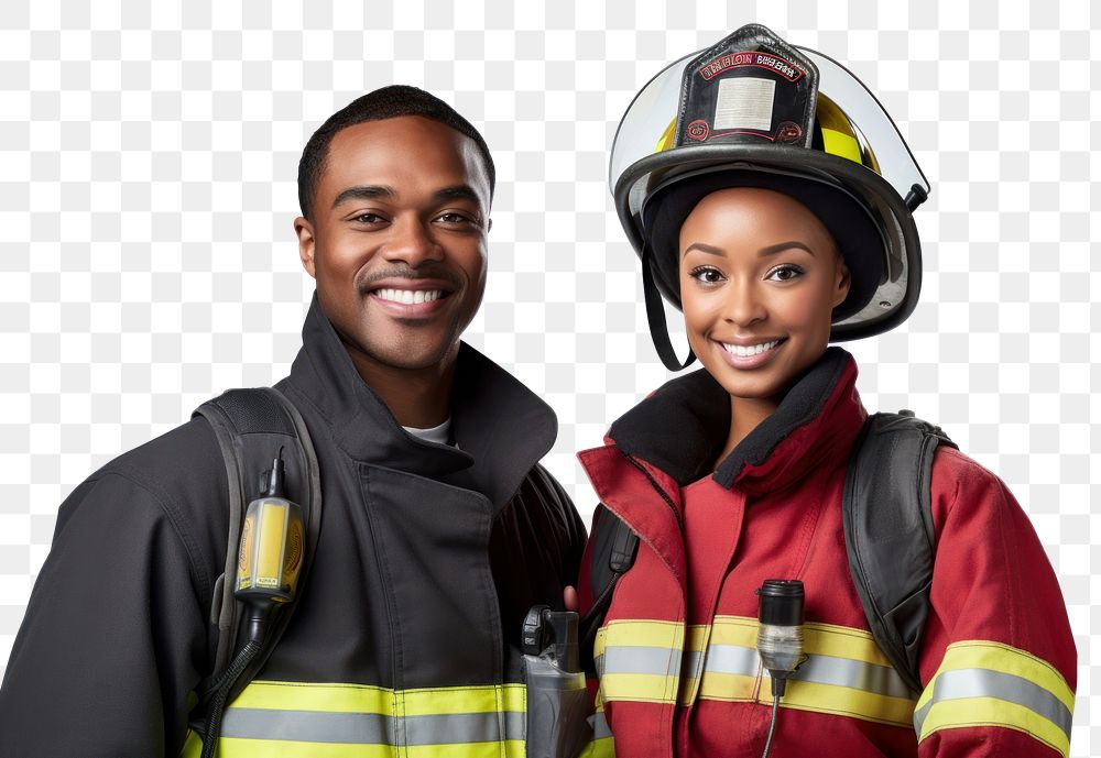 PNG Helmet adult extinguishing togetherness. AI generated Image by rawpixel.