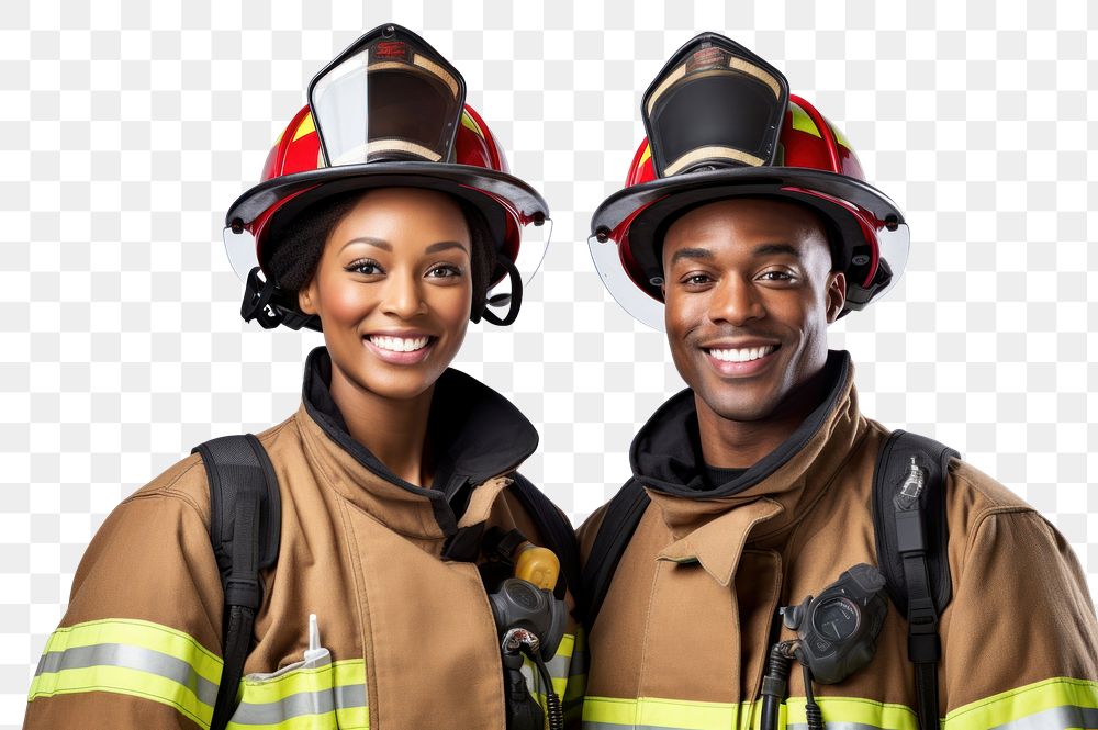 PNG Helmet adult extinguishing togetherness. AI generated Image by rawpixel.