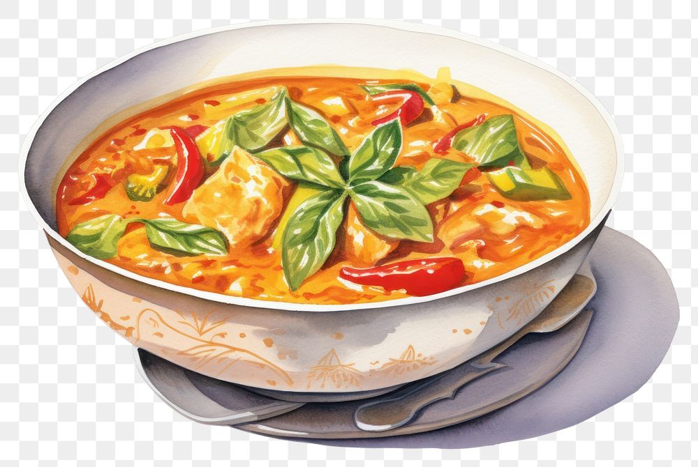 PNG Curry food soup meal. AI generated Image by rawpixel.