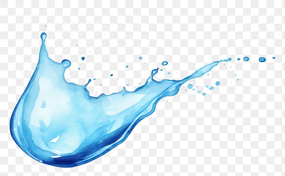 PNG Water drop refreshment splattered. 