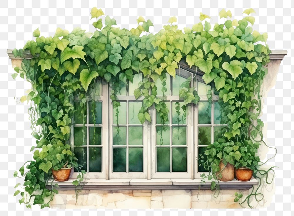 PNG Window plant ivy architecture