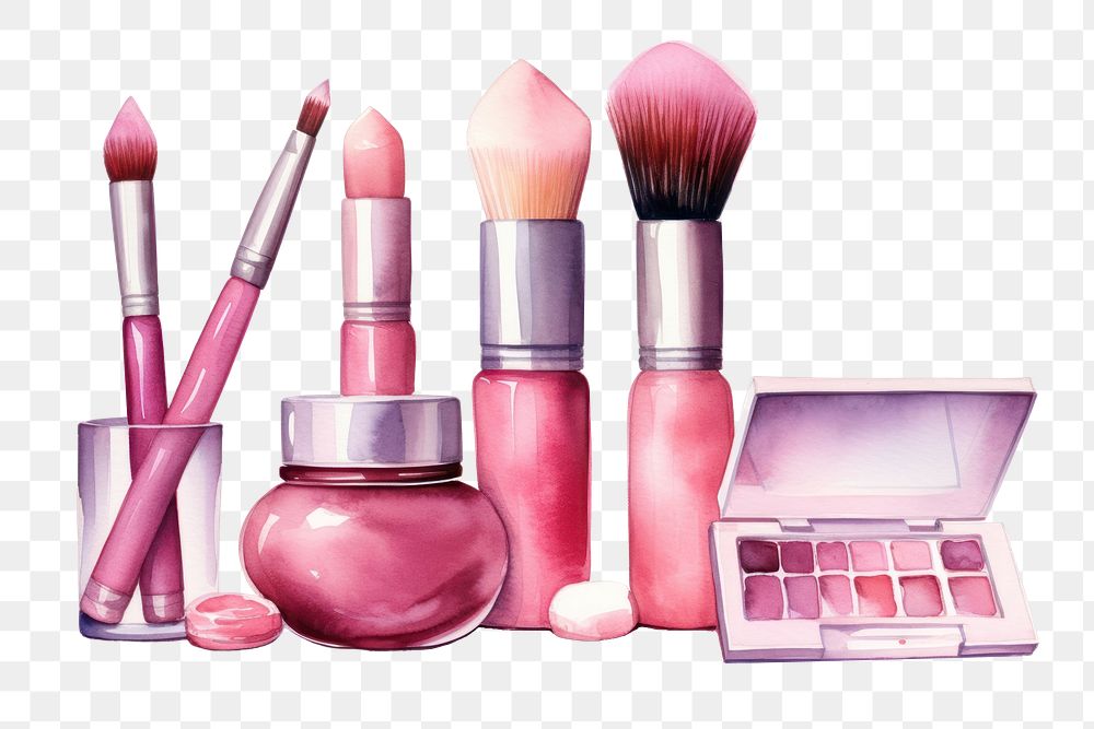 PNG Cosmetics lipstick brush paintbrush. AI generated Image by rawpixel.