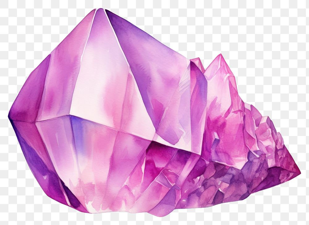 PNG Gemstone amethyst mineral crystal. AI generated Image by rawpixel.