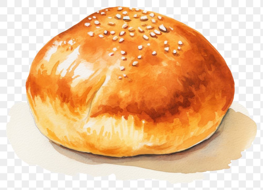 PNG Bread food bun hamburger. AI generated Image by rawpixel.