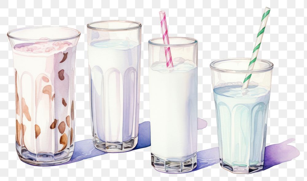 PNG Milkshake smoothie dairy drink. AI generated Image by rawpixel.