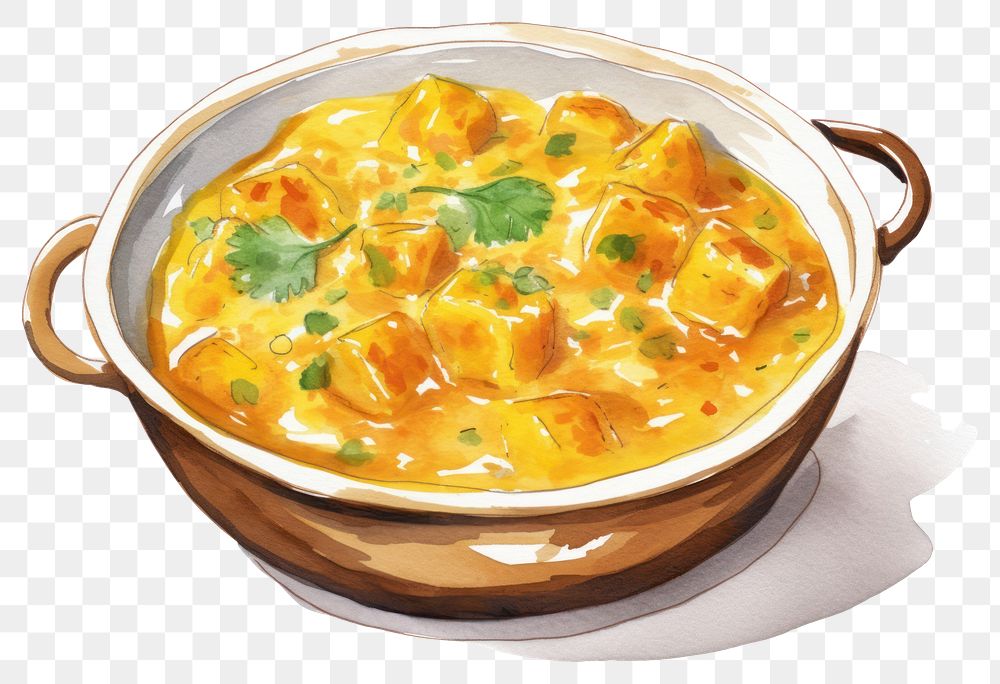 PNG Curry food stew meal. AI generated Image by rawpixel.